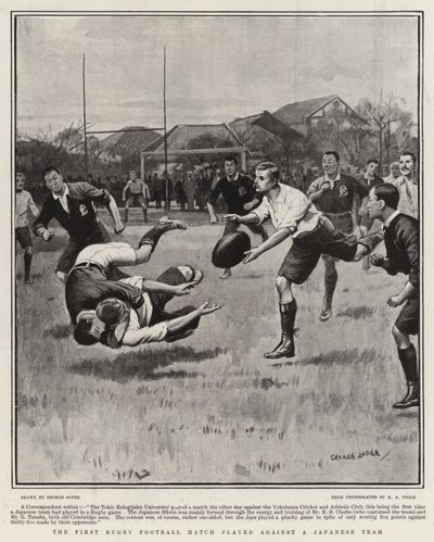 El Primer Partido de Rugby jugado contra un Equipo Japonés de George Soper